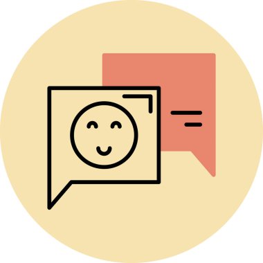 Sohbet simgesi, vektör çizimi