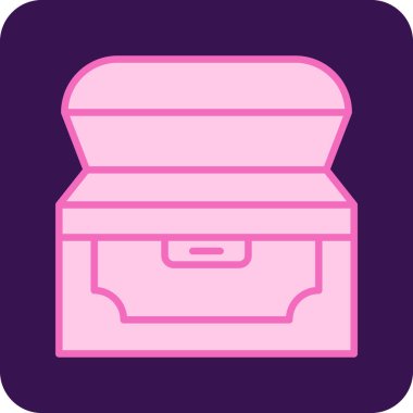 beyaz arkaplanda izole edilmiş kutu simgesi ve vektör illüstrasyonu