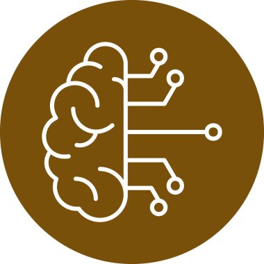 beyin ikonu vektör illüstrasyonu