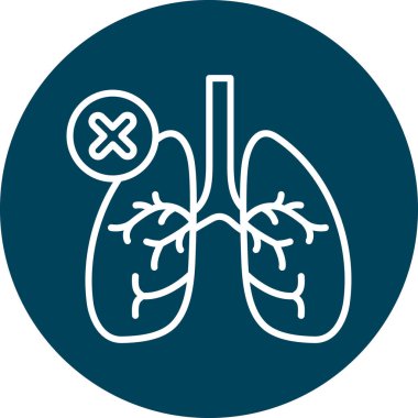 akciğer simgesi vektör illüstrasyonu