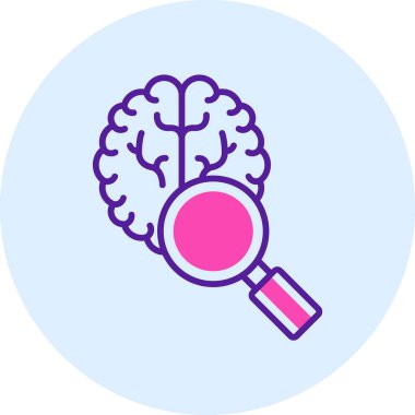 Beyin. Web simgesi basit illüstrasyon