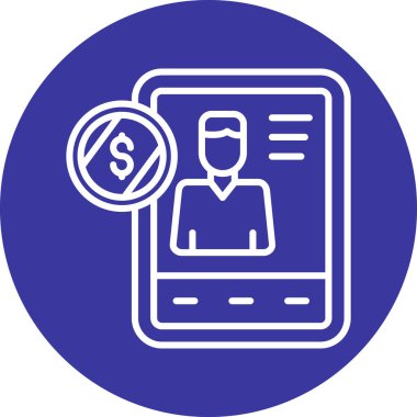 Mobil simgenin vektör illüstrasyonu