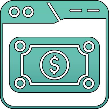 Nakit Dolar para simgesi - taslak biçimi