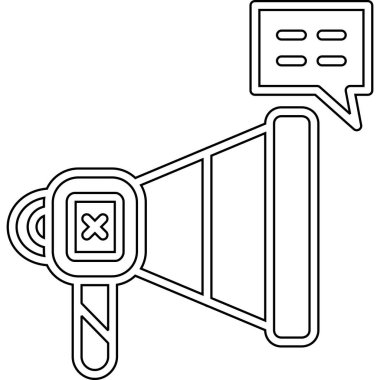 Megafon ikonu vektör illüstrasyonu