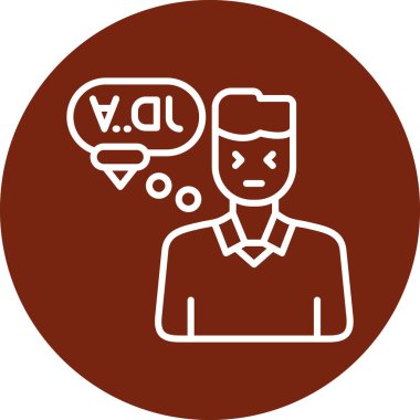 Kabarcık ve mesajı olan birinin vektör çizimi