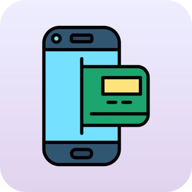 Cep telefonu simgesinin vektör illüstrasyonu