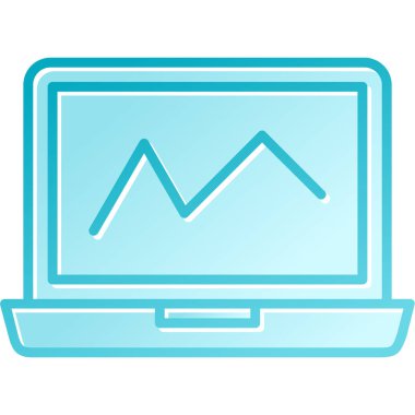 grafik simgesi olan dizüstü bilgisayar