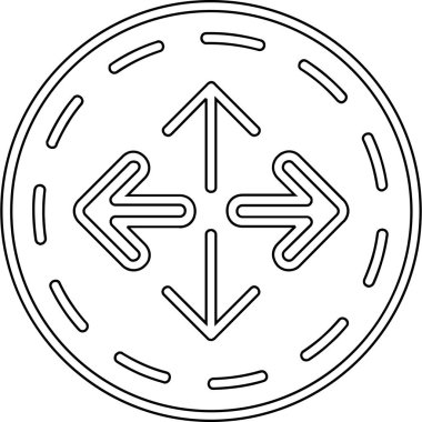 ok okları simgesi ana hat biçiminde