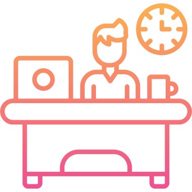 Zaman doldu. Web simgesi basit tasarım