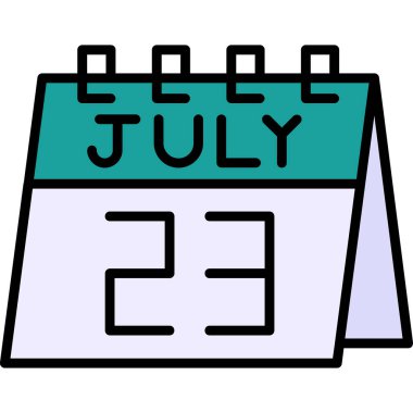 takvim Temmuz simgesi tasarımı