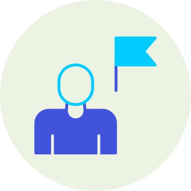 Bir insan simgesinin vektör illüstrasyonu