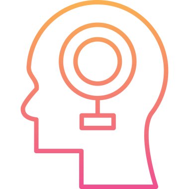 Beyin. Web simgesi basit tasarım