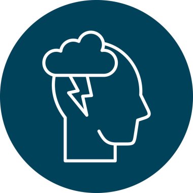 Fırtına bulutu dairesel simgesi simgesi