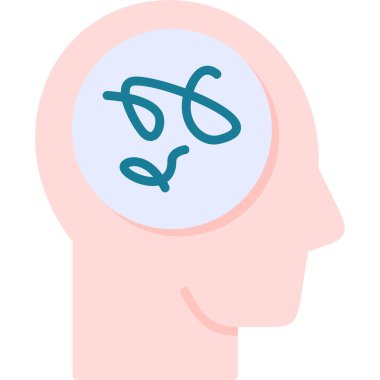 Beyin. Web simgesi basit illüstrasyon