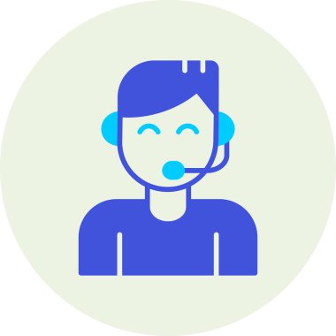 Operatör. Web simgesi basit illüstrasyon