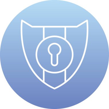 Kilitli bir kalkanın vektör çizimi