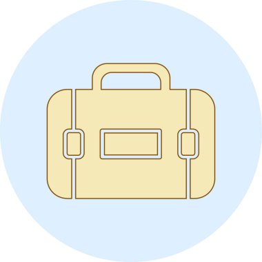 Evrak çantası. Web simgesi vektör illüstrasyonu