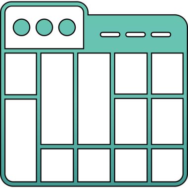 Takvim simgesi, dış hat vektörü