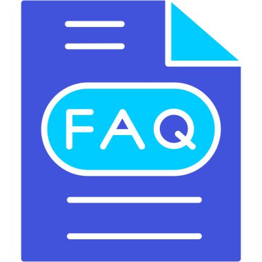 Vektör biçiminde faq simgesi