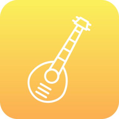 Gitar Web simgesi vektör illüstrasyonu