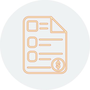 belge ikonu vektör illüstrasyonu. kağıt not