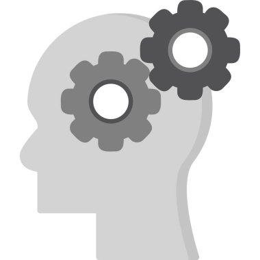 beyin ikonu vektör illüstrasyonu