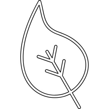 Yaprak doğası ekoloji çizgi film vektör illüstrasyon tasarımı