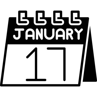 Tek bir biçim takviminde 27 Ocak simgesi