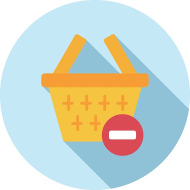 Alışveriş sepeti ikonu. vektör illüstrasyonu