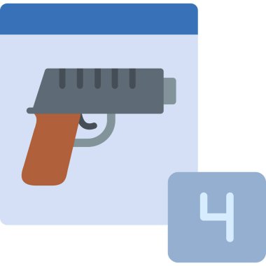 kurşun tabancası simgesi, basit tasarım vektör çizimi