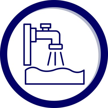 Su musluğunun vektör illüstrasyonu