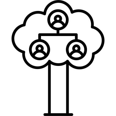 Ağaç. Web simgesi basit illüstrasyon