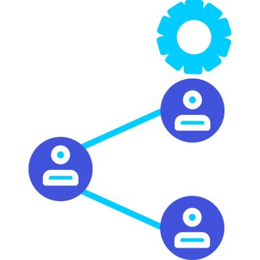 Sosyal ağ düz simgesi