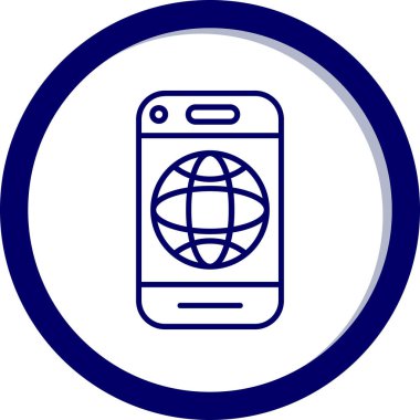 Cep telefonu. Web simgesi basit tasarım