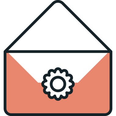 zarf e- posta izole edilmiş simge tasarımı