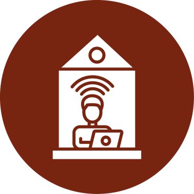 Kablosuz. Web simgesi basit illüstrasyon