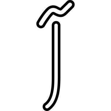 baston ikonu. Beyaz arkaplanda izole edilmiş web tasarımı için sokak çubuğu vektör simgesi