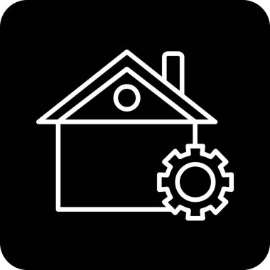 ev simgesi, vektör illüstrasyonu