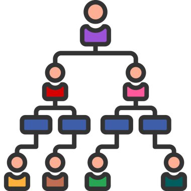 bir ağ simgesi, vektör illüstrasyonu ile bağlı insanlar