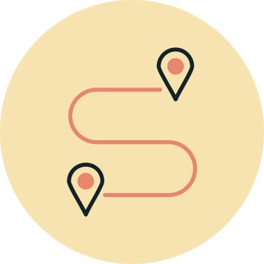 konum simgesi vektör illüstrasyonu