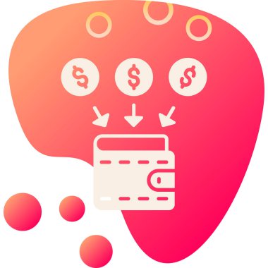 Para için. Web simgesi basit illüstrasyon