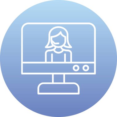 Kadın simgesinin vektör illüstrasyonu