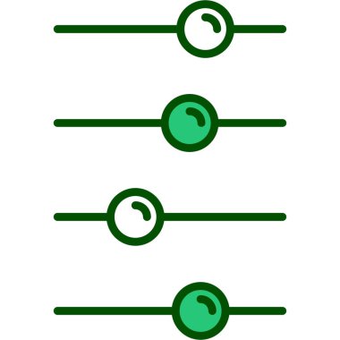 Beyaz arkaplanda yeşil noel toplarının vektör çizimi