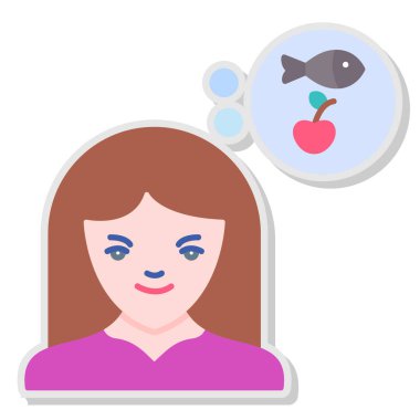 Kız Avatar. Basit tasarım