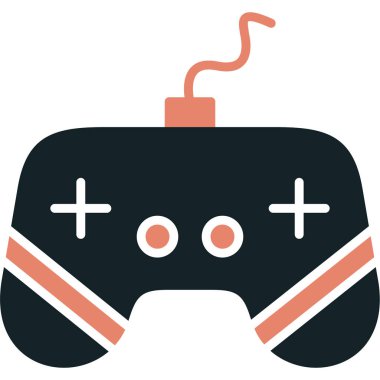 oyun kumandası düz vektör simgesi