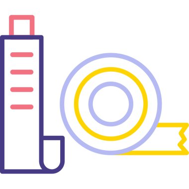 kalem cetvel vektör simgesi