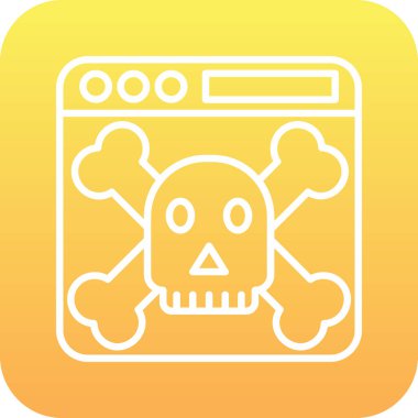 kafatası simgesi soyut arkaplanda izole edildi