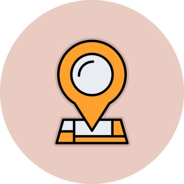 Harita işaretleyici konum vektör illüstrasyonu