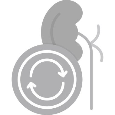 Böbrek simgesi. Böbrek vektör simgesi web için basit örnek