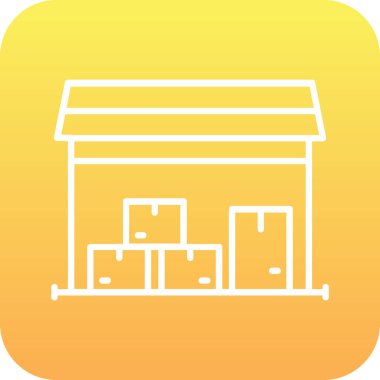 vektör depolama düz simgesi